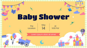 Modello di presentazione gratuito per Baby Shower - Tema di Presentazioni Google e modello PowerPoint