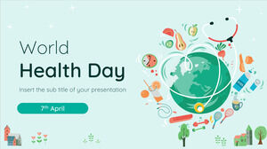 Modelo de apresentação gratuita do Dia Mundial da Saúde – Tema do Google Slides e modelo de PowerPoint