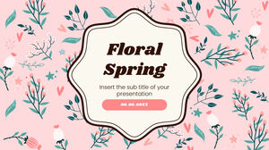 Бесплатный шаблон презентации «Цветочная весна» — тема Google Slides и шаблон PowerPoint