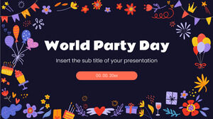 Modèle de présentation gratuit pour la Journée mondiale de la fête - Thème Google Slides et modèle PowerPoint
