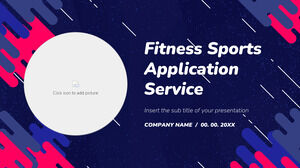 Modèle de présentation gratuit du service d'application Fitness Sports - Thème Google Slides et modèle PowerPoint