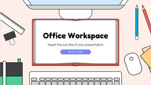 Plantilla de presentación gratuita de espacio de trabajo de Office - Tema de Google Slides y plantilla de PowerPoint