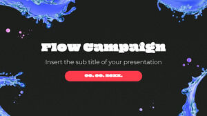 Șablon de prezentare gratuit pentru campanie Flow – Tema Prezentări Google și șablon PowerPoint