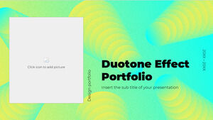 Бесплатный шаблон презентации Duotone Effect Portfolio – тема Google Slides и шаблон PowerPoint