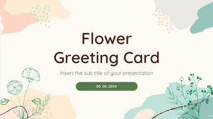 Kwiatowa kartka z życzeniami Darmowy szablon prezentacji – motyw prezentacji Google i szablon programu PowerPoint