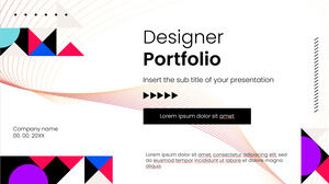 Modelo de apresentação gratuita de portfólio de designer – Tema do Google Slides e modelo de PowerPoint