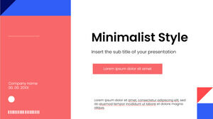 Бесплатный дизайн презентации в минималистском стиле для темы Google Slides и шаблона PowerPoint