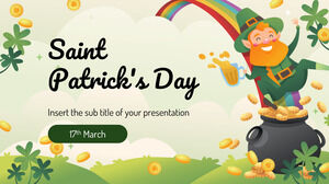 Diseño de presentación gratuita del Día de San Patricio para el tema de Google Slides y la plantilla de PowerPoint