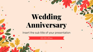 Design gratuit de prezentare pentru aniversarea nunții pentru tema Google Slides și șablon PowerPoint