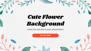 Google Slaytlar teması ve PowerPoint Şablonu için Sevimli Çiçek Arka Plan Ücretsiz Sunum Tasarımı