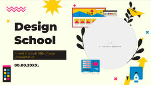 Google Slaytlar teması ve PowerPoint Şablonu için Tasarım Okulu Ücretsiz Sunum Tasarımı
