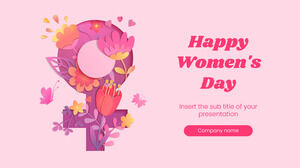 Diseño de presentación gratuita Feliz Día Internacional de la Mujer para el tema de Google Slides y la plantilla de PowerPoint