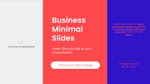 Design de apresentação gratuita de slides mínimos de negócios para o tema do Google Slides e modelo do PowerPoint
