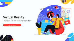 Diseño de presentación gratuita de realidad virtual para el tema de Google Slides y la plantilla de PowerPoint