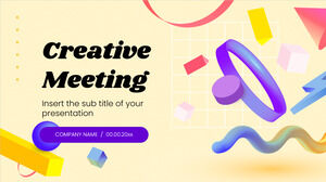 Diseño de presentación gratuita de reunión creativa para el tema de Google Slides y la plantilla de PowerPoint
