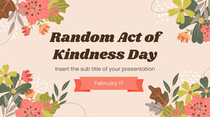 Random Act of Kindness Day Free Presentation Design for Google Slides theme and PowerPoint Template
