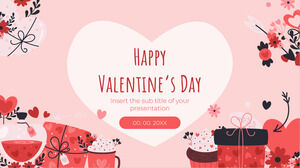 Carte de Ziua Îndrăgostiților Design de prezentare gratuită pentru tema Google Slides și șablon PowerPoint