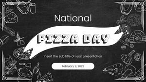 Conception de présentation gratuite de la Journée nationale de la pizza pour le thème Google Slides et le modèle PowerPoint