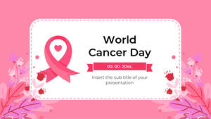 Google Slaytlar teması ve PowerPoint Şablonu için Dünya Kanser Günü Ücretsiz Sunum Tasarımı