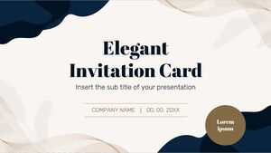 Elegant Invitation Card Free Presentation Design for Google Slides theme and PowerPoint Template