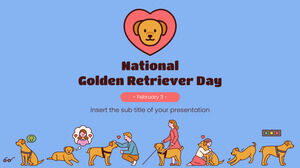 การออกแบบการนำเสนอวัน Golden Retriever แห่งชาติฟรีสำหรับธีม Google Slides และ PowerPoint Template