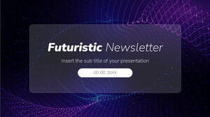 Google スライドのテーマと PowerPoint テンプレートの未来的なニュースレター無料プレゼンテーション デザイン