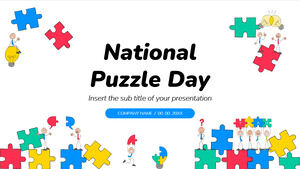 National Puzzle Day Kostenloses Präsentationsdesign für das Google Slides-Thema und die PowerPoint-Vorlage