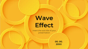 Design de apresentação gratuito de efeito de onda para o tema do Google Slides e modelo do PowerPoint