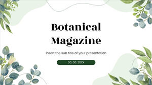 Google Slaytlar teması ve PowerPoint Şablonu için Botanik Dergisi Ücretsiz Sunum Tasarımı