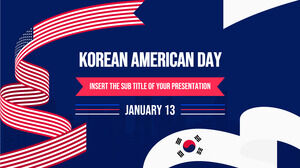 Google スライドのテーマと PowerPoint テンプレートの韓国系アメリカ人の日の無料プレゼンテーション デザイン