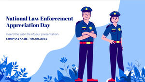 Design de prezentare gratuită pentru Ziua Națională de Aplicare a Legii pentru tema Prezentări Google și șablon PowerPoint