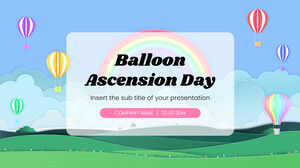 Google幻燈片主題的氣球提升日演示設計和PowerPoint模板