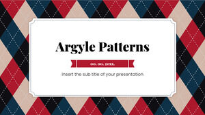 Design de apresentação do Dia Nacional de Argyle para o tema do Google Slides e modelo do PowerPoint