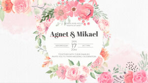 Wedding Invitation Presentation Design for Google Slides theme and PowerPoint Template