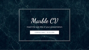 Marble CV 무료 프레젠테이션 테마
