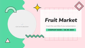 tema de apresentação livre de mercado de frutas