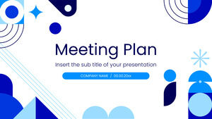 Plan de reunión Tema de presentación gratuito
