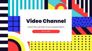 Modèle PowerPoint gratuit de canal vidéo et thème Google Slides