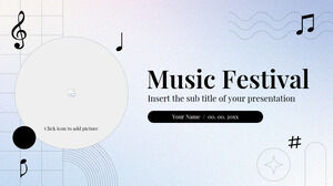 Музыкальный фестиваль Бесплатный шаблон PowerPoint и тема Google Slides