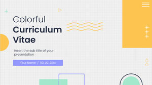 Красочное резюме Бесплатный шаблон PowerPoint и тема Google Slides
