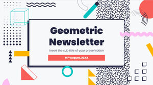 Modello PowerPoint gratuito per newsletter geometrica e tema di Presentazioni Google