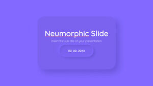 Modelo de PowerPoint gratuito de slides neumórficos e tema de slides do Google