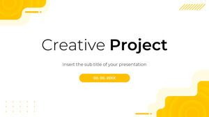 Modelo de PowerPoint gratuito de projeto criativo e tema de Google Slides