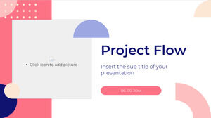 Modelo de PowerPoint gratuito de fluxo de projeto e tema de Google Slides