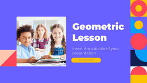 Șablon PowerPoint gratuit pentru lecție de geometrie și temă Google Slides