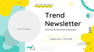 Modelo de PowerPoint grátis para newsletter de tendências e tema para Google Slides