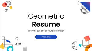 Modelo de PowerPoint gratuito de currículo geométrico e tema de slides do Google