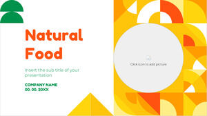 Modelo de PowerPoint gratuito de comida natural e tema de Google Slides