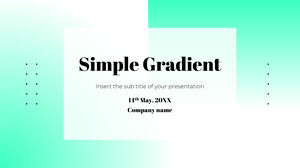 Einfacher Farbverlauf Kostenlose PowerPoint-Vorlage und Google Slides-Design