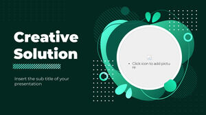 Modelo de PowerPoint gratuito para solução criativa e tema para Google Slides